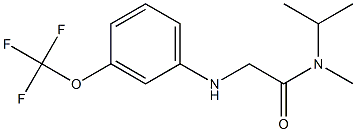 N-methyl-N-(propan-2-yl)-2-{[3-(trifluoromethoxy)phenyl]amino}acetamide 结构式