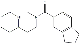 N-methyl-N-[2-(piperidin-2-yl)ethyl]-2,3-dihydro-1H-indene-5-carboxamide 结构式