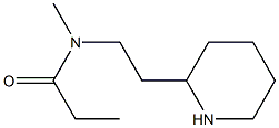 N-methyl-N-[2-(piperidin-2-yl)ethyl]propanamide 结构式