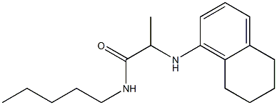 N-pentyl-2-(5,6,7,8-tetrahydronaphthalen-1-ylamino)propanamide 结构式