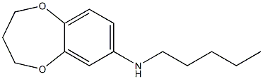 N-pentyl-3,4-dihydro-2H-1,5-benzodioxepin-7-amine 结构式