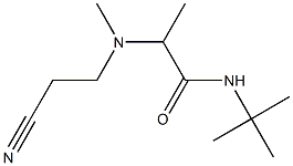 N-tert-butyl-2-[(2-cyanoethyl)(methyl)amino]propanamide 结构式