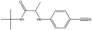 N-tert-butyl-2-[(4-cyanophenyl)amino]propanamide 结构式