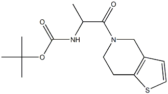 tert-butyl N-(1-oxo-1-{4H,5H,6H,7H-thieno[3,2-c]pyridin-5-yl}propan-2-yl)carbamate 结构式