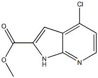 4-氯-1H-吡咯并[2,3-B]吡啶-2-甲酸甲酯 结构式