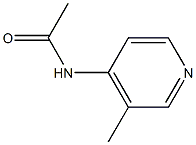 3-甲基-4-乙酰氨基吡啶 结构式