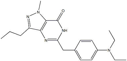 5-(4-DIETHYLAMINO-BENZYL)-1-METHYL-3-PROPYL-1,6-DIHYDRO-PYRAZOLO[4,3-D]PYRIMIDIN-7-ONE 结构式
