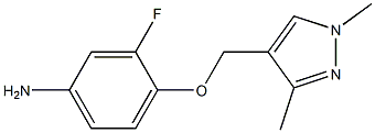 Benzenamine,  4-[(1,3-dimethyl-1H-pyrazol-4-yl)methoxy]-3-fluoro- 结构式