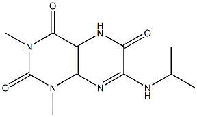 2,4,6(3H)-Pteridinetrione,  1,5-dihydro-1,3-dimethyl-7-[(1-methylethyl)amino]- 结构式