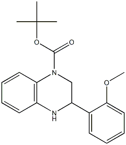 3-(2-Methoxy-phenyl)-3,4-dihydro-2H-quinoxaline-1-carboxylic acid tert-butyl ester 结构式