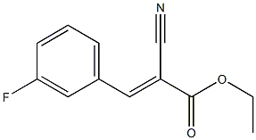 2-Cyano-3-(3-fluoro-phenyl)-acrylic acid ethyl ester 结构式