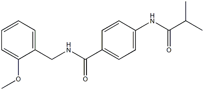 4-(isobutyrylamino)-N-(2-methoxybenzyl)benzamide 结构式