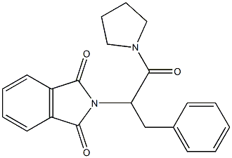 2-[1-benzyl-2-oxo-2-(1-pyrrolidinyl)ethyl]-1H-isoindole-1,3(2H)-dione 结构式