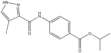 isopropyl 4-{[(4-iodo-1H-pyrazol-3-yl)carbonyl]amino}benzoate 结构式