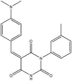 5-[4-(dimethylamino)benzylidene]-1-(3-methylphenyl)-2,4,6(1H,3H,5H)-pyrimidinetrione 结构式