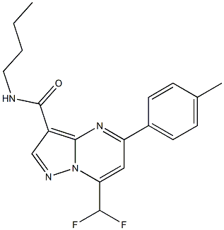 N-butyl-7-(difluoromethyl)-5-(4-methylphenyl)pyrazolo[1,5-a]pyrimidine-3-carboxamide 结构式