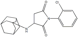 1-(2-chlorophenyl)-3-(tricyclo[3.3.1.1~3,7~]dec-1-ylamino)pyrrolidine-2,5-dione 结构式