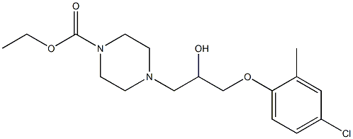 ethyl 4-[3-(4-chloro-2-methylphenoxy)-2-hydroxypropyl]-1-piperazinecarboxylate 结构式