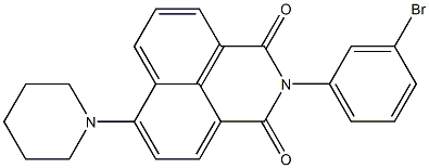 2-(3-bromophenyl)-6-(1-piperidinyl)-1H-benzo[de]isoquinoline-1,3(2H)-dione 结构式