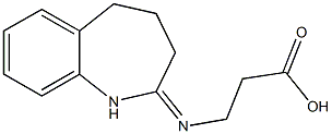 N-(1,3,4,5-tetrahydro-2H-1-benzazepin-2-ylidene)-beta-alanine 结构式