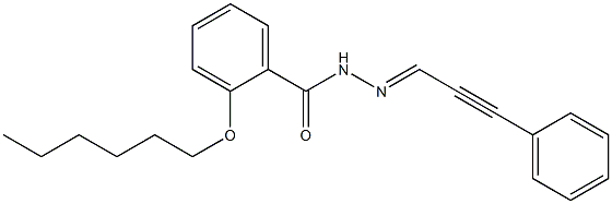 2-(hexyloxy)-N'-(3-phenyl-2-propynylidene)benzohydrazide 结构式