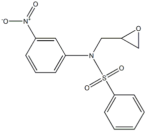 N-{3-nitrophenyl}-N-(2-oxiranylmethyl)benzenesulfonamide 结构式