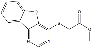 methyl ([1]benzofuro[3,2-d]pyrimidin-4-ylsulfanyl)acetate 结构式