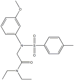 N,N-diethyl-2-{3-methoxy[(4-methylphenyl)sulfonyl]anilino}acetamide 结构式