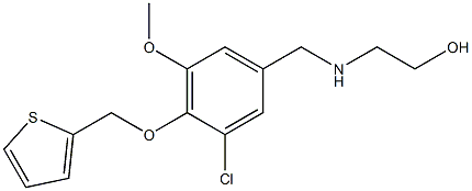 2-{[3-chloro-5-methoxy-4-(2-thienylmethoxy)benzyl]amino}ethanol 结构式