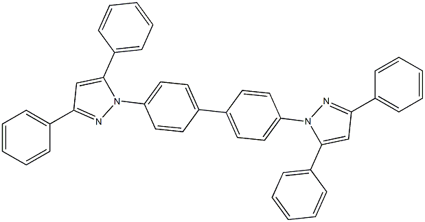 1-[4'-(3,5-diphenyl-1H-pyrazol-1-yl)[1,1'-biphenyl]-4-yl]-3,5-diphenyl-1H-pyrazole 结构式