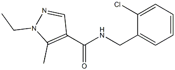 N-(2-chlorobenzyl)-1-ethyl-5-methyl-1H-pyrazole-4-carboxamide 结构式