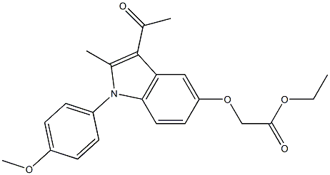 ethyl {[3-acetyl-1-(4-methoxyphenyl)-2-methyl-1H-indol-5-yl]oxy}acetate 结构式