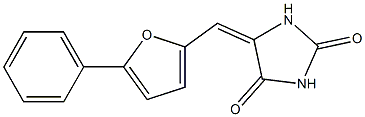 5-[(5-phenyl-2-furyl)methylene]-2,4-imidazolidinedione 结构式