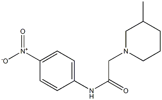 N-{4-nitrophenyl}-2-(3-methyl-1-piperidinyl)acetamide 结构式