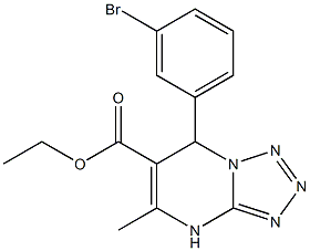 ethyl 7-(3-bromophenyl)-5-methyl-4,7-dihydrotetraazolo[1,5-a]pyrimidine-6-carboxylate 结构式