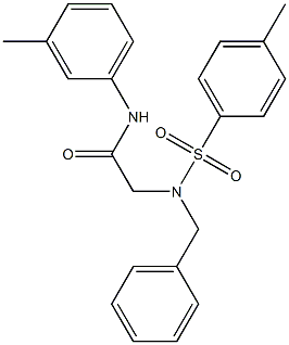 2-{benzyl[(4-methylphenyl)sulfonyl]amino}-N-(3-methylphenyl)acetamide 结构式