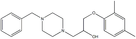 1-(4-benzyl-1-piperazinyl)-3-(2,4-dimethylphenoxy)-2-propanol 结构式