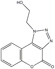 1-(2-hydroxyethyl)chromeno[3,4-d][1,2,3]triazol-4(1H)-one 结构式