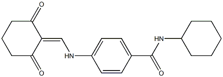 N-cyclohexyl-4-{[(2,6-dioxocyclohexylidene)methyl]amino}benzamide 结构式