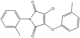 3-chloro-4-(3-methylphenoxy)-1-(2-methylphenyl)-1H-pyrrole-2,5-dione 结构式