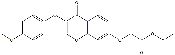 isopropyl {[3-(4-methoxyphenoxy)-4-oxo-4H-chromen-7-yl]oxy}acetate 结构式