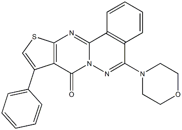 5-(4-morpholinyl)-9-phenyl-8H-thieno[2',3':4,5]pyrimido[2,1-a]phthalazin-8-one 结构式