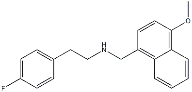 2-(4-fluorophenyl)-N-[(4-methoxy-1-naphthyl)methyl]ethanamine 结构式