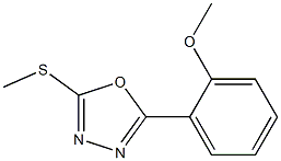 2-(2-methoxyphenyl)-5-(methylsulfanyl)-1,3,4-oxadiazole 结构式