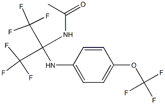 N-[2,2,2-trifluoro-1-[4-(trifluoromethoxy)anilino]-1-(trifluoromethyl)ethyl]acetamide 结构式