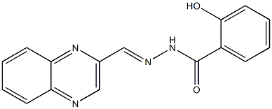 2-hydroxy-N'-(2-quinoxalinylmethylene)benzohydrazide 结构式