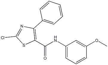 2-chloro-N-(3-methoxyphenyl)-4-phenyl-1,3-thiazole-5-carboxamide 结构式