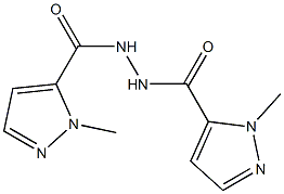 1-methyl-N'-[(1-methyl-1H-pyrazol-5-yl)carbonyl]-1H-pyrazole-5-carbohydrazide 结构式