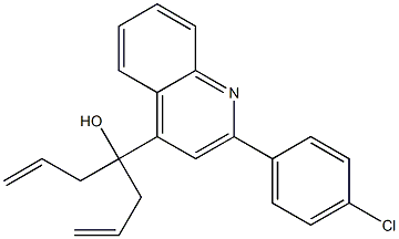 4-[2-(4-chlorophenyl)-4-quinolinyl]-1,6-heptadien-4-ol 结构式