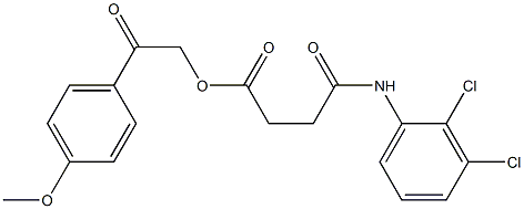 2-(4-methoxyphenyl)-2-oxoethyl 4-(2,3-dichloroanilino)-4-oxobutanoate 结构式